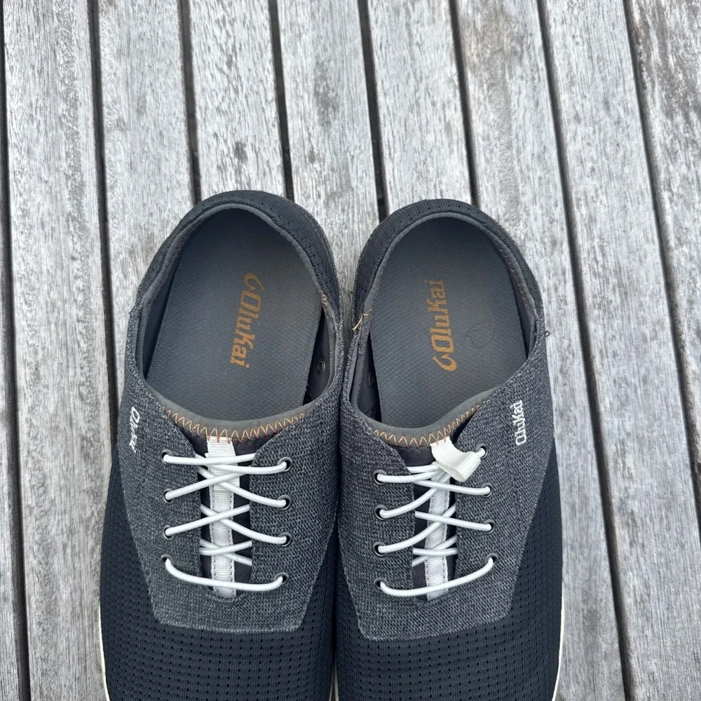 Olukai Nohea Moku Men's Casual Slip On Boat Shoes Size 9 Gray 10283-6C6C